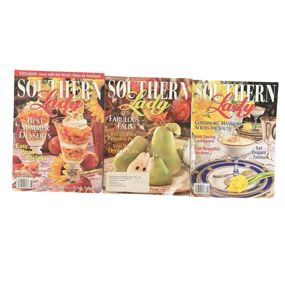 Southern Lady Magazine Lot Of 3 2005 2006 Recipes Cooking Lifestyle Hospitality